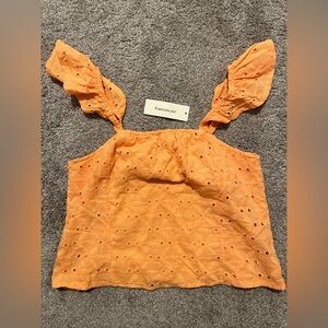 NWT Eyelet Flutter Sleeve Top from Francesca’s